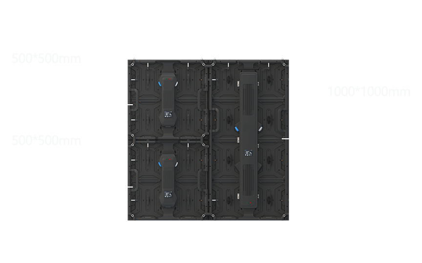 500x500 and 500x1000 led cabinets installation